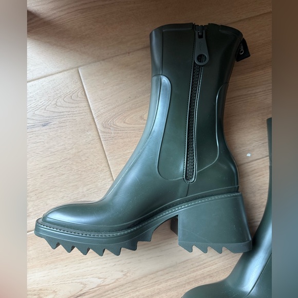 CHLOE Betty Green rain boots size 11 NWOB - Picture 7 of 13